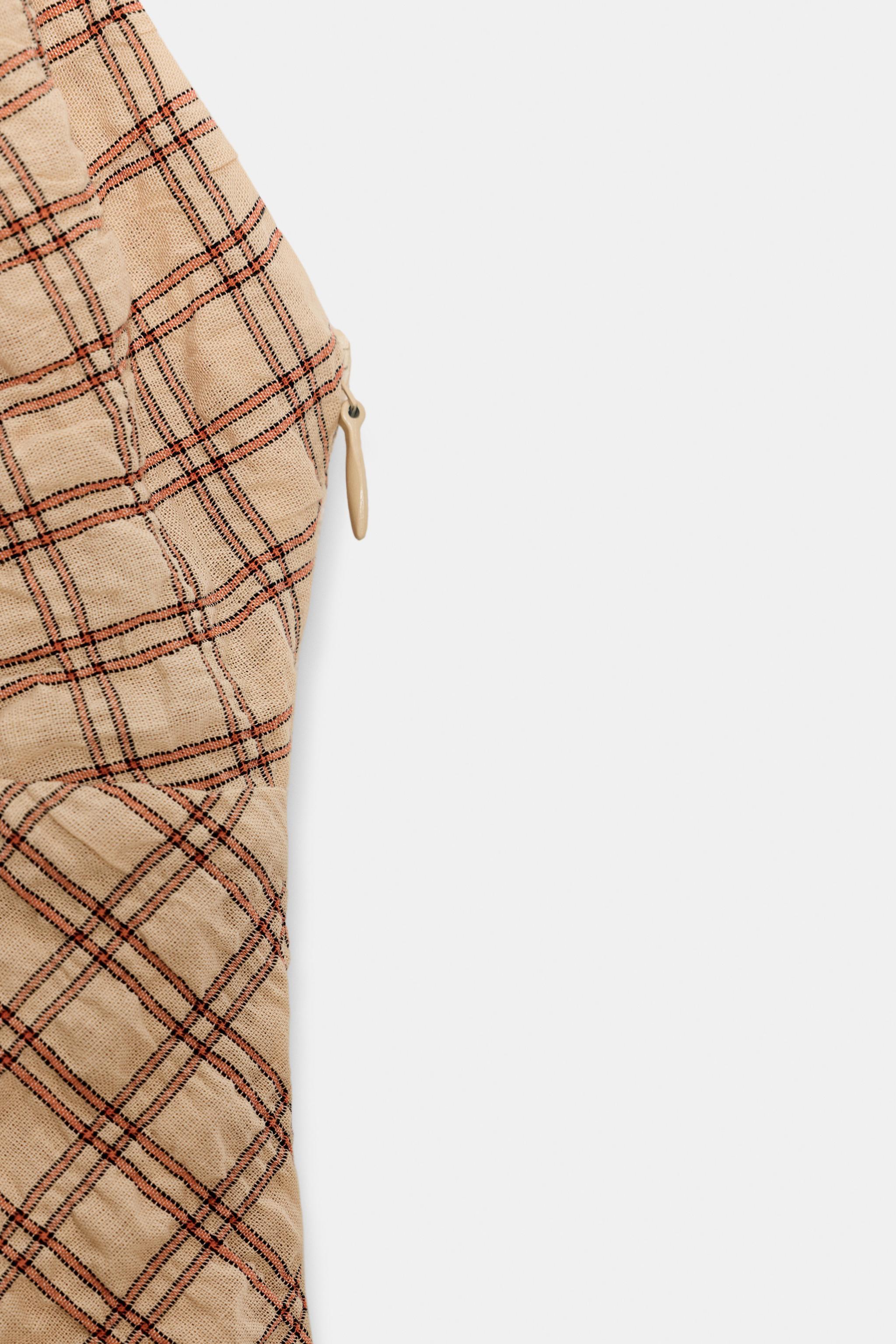 SHORT PLAID LACE DRESS